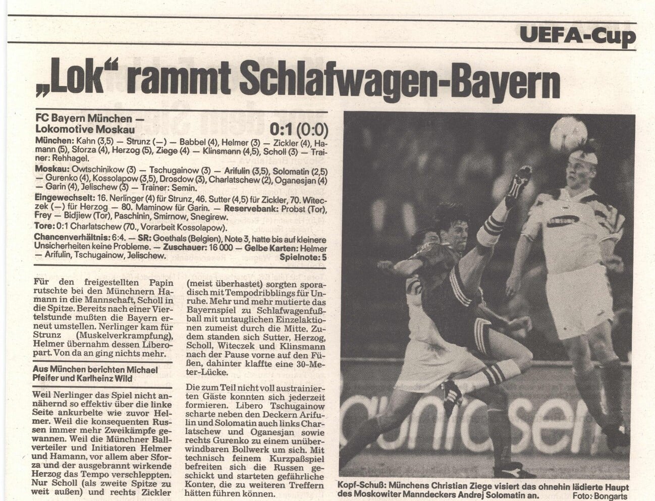 «Локо» укатал «Баварию» в гостях 25 лет назад, хотя тогда в наших тоже никто не верил. Клуб едва нашел деньги на 10-кратные премиальные